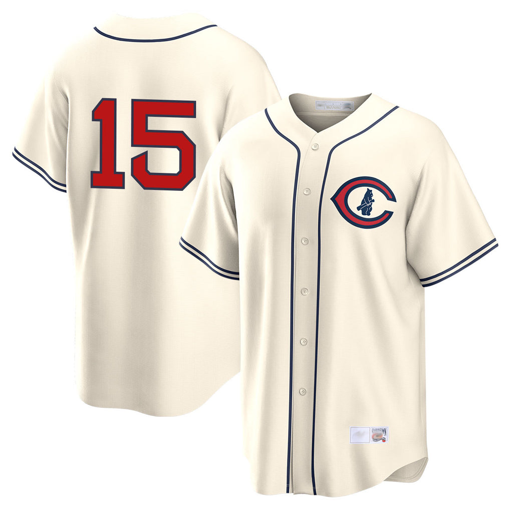 Tlead C.Cubs #15 Carson Kelly Player Cream Field of Dreams Home Game Stitched Jerseys