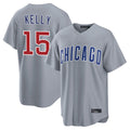 Tlead C.Cubs #15 Carson Kelly Player Gray Home Game Stitched Jerseys
