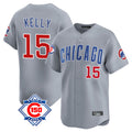 Tlead C.Cubs #15 Carson Kelly Player Gray Road 150th Anniversary Limited Home Stitched Jerseys