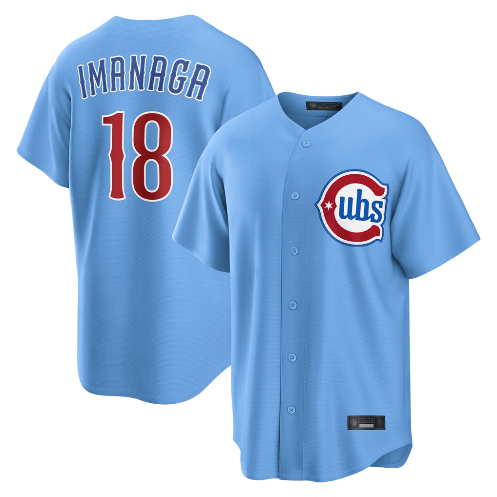 Tlead C.Cubs #18 Shota Imanaga Player Light Blue Home Game Stitched Jerseys