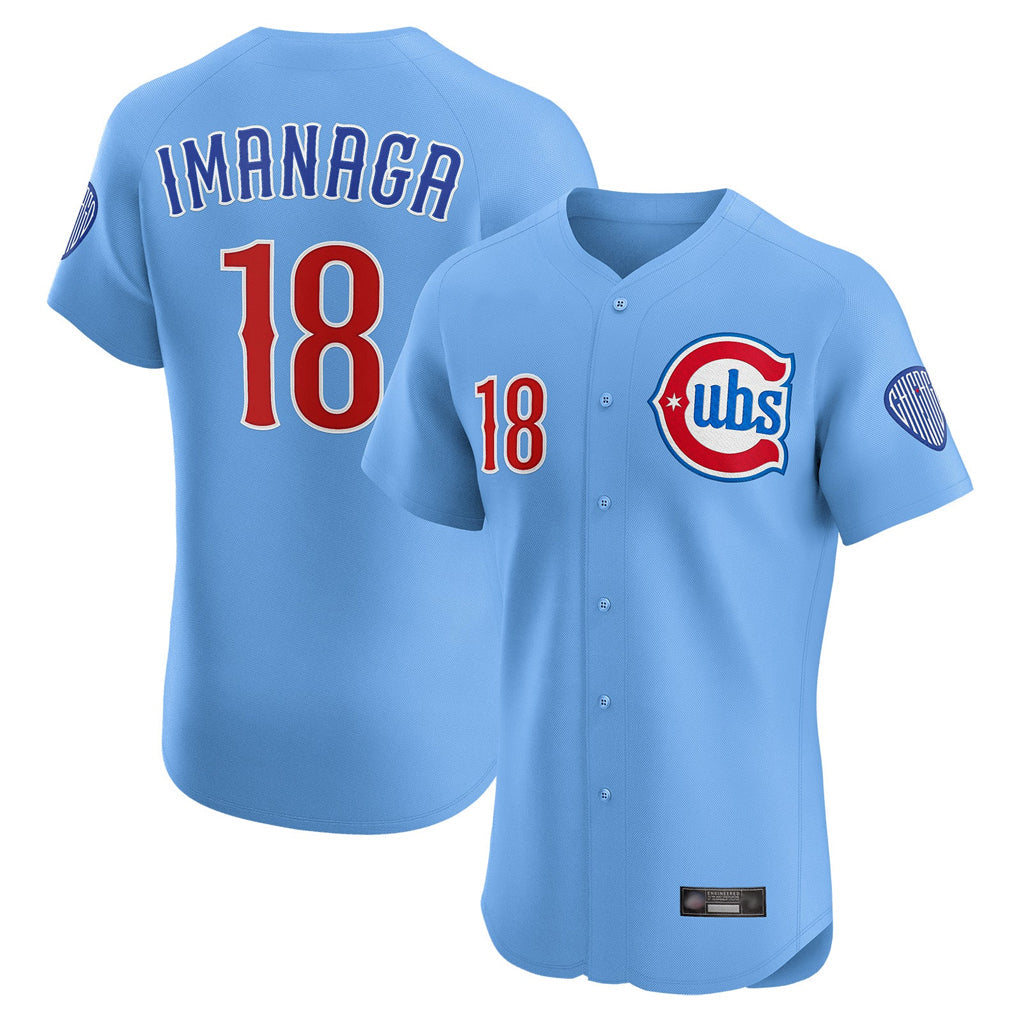 Tlead C.Cubs #18 Shota Imanaga Player Light Blue Limited Elite Home Stitched Jerseys