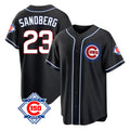Tlead C.Cubs #23 Ryne Sandberg Player Black Fashion Out 150th Anniversary Game Stitched Jerseys