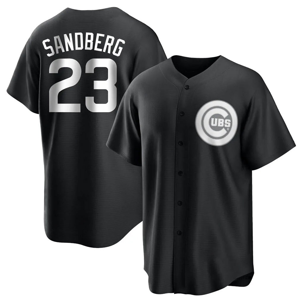 Tlead C.Cubs #23 Ryne Sandberg Player Black Game Stitched Jerseys
