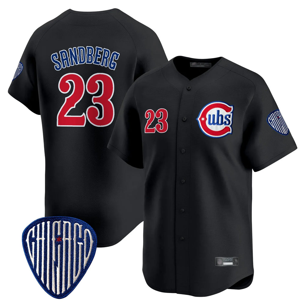 Tlead C.Cubs #23 Ryne Sandberg Player Black Vapor Premier Limited Home Stitched Jerseys