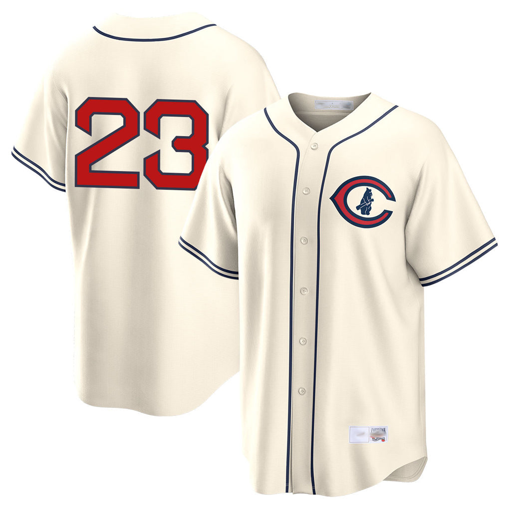 Tlead C.Cubs #23 Ryne Sandberg Player Cream Field of Dreams Home Game Stitched Jerseys