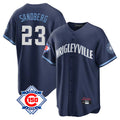 Tlead C.Cubs #23 Ryne Sandberg Player Navy 150th Anniversary City Connect Home Game Stitched Jerseys