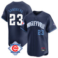 Tlead C.Cubs #23 Ryne Sandberg Player Navy City Connect 150th Anniversary Limited Home Stitched Jerseys