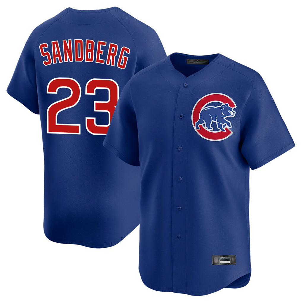 Tlead C.Cubs #23 Ryne Sandberg Player Royal Limited Home Stitched Jerseys