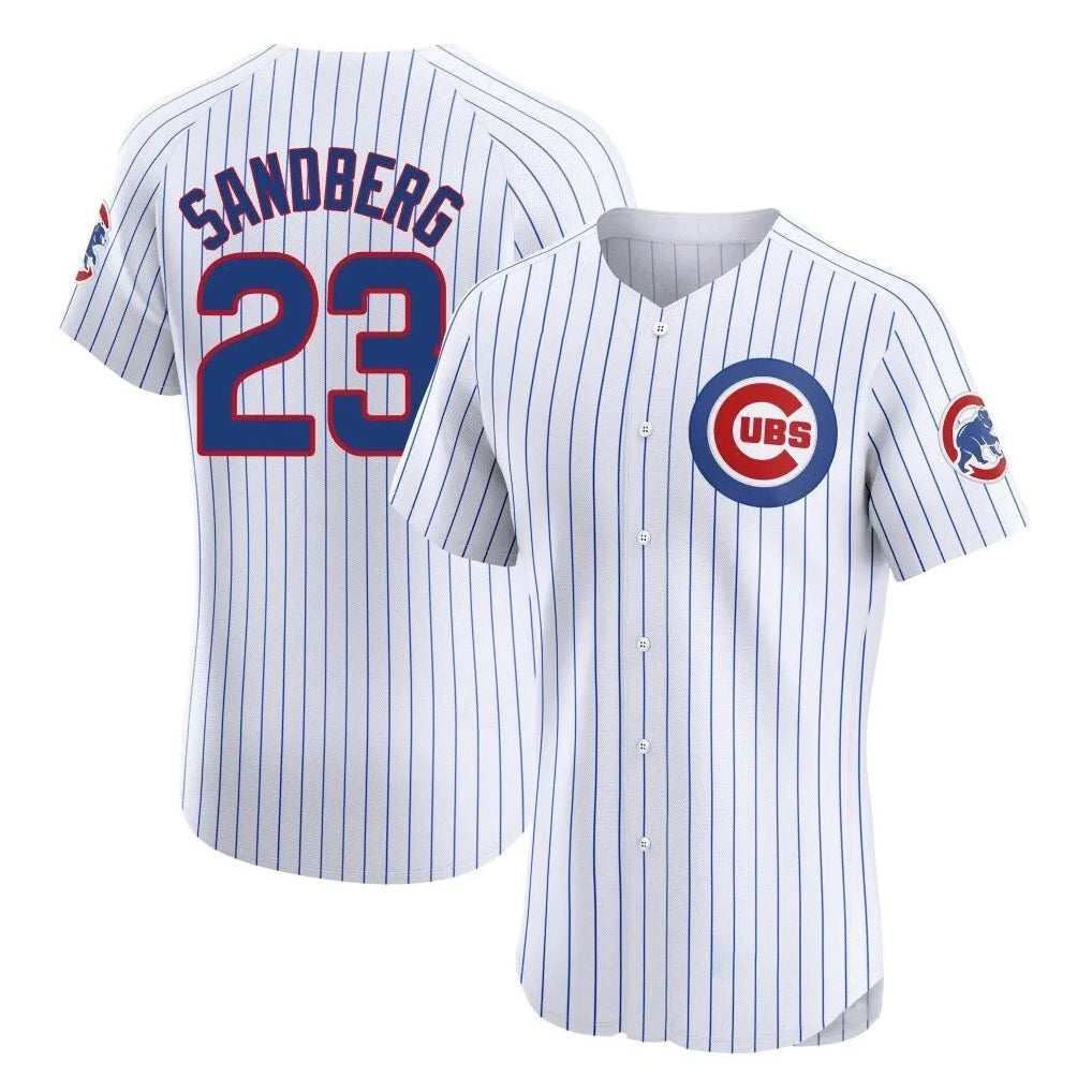 Tlead C.Cubs #23 Ryne Sandberg Player White Limited Elite Home Game Stitched Jerseys