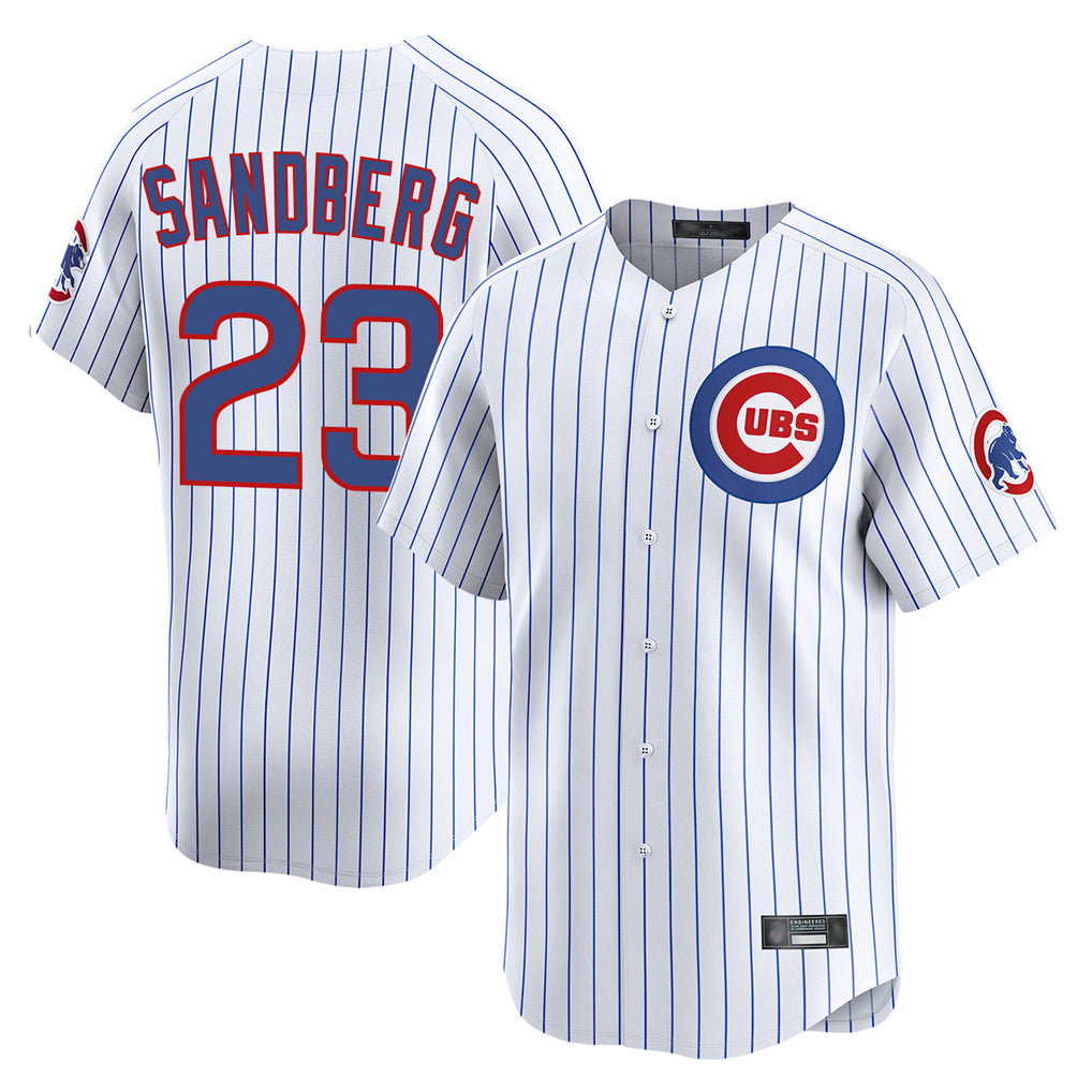 Tlead C.Cubs #23 Ryne Sandberg Player White Pinstripe Vapor Premier Limited Home Stitched Jerseys