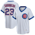Tlead C.Cubs #23 Ryne Sandberg Player White T-shirt Cooperstown Collection Limited Stitched Jerseys