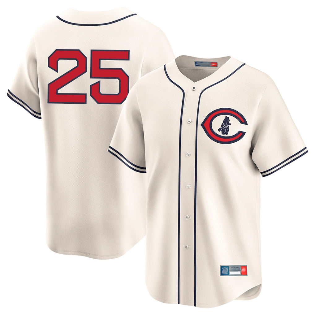 Tlead C.Cubs #25 Mois¡§|s Ballesteros Player Cream Field of Dreams Limited Home Game Stitched Jerseys
