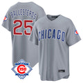 Tlead C.Cubs #25 Mois¡§|s Ballesteros Player Gray 150th Anniversary Home Game Stitched Jerseys
