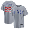 Tlead C.Cubs #25 Mois¡§|s Ballesteros Player Gray Home Game Stitched Jerseys
