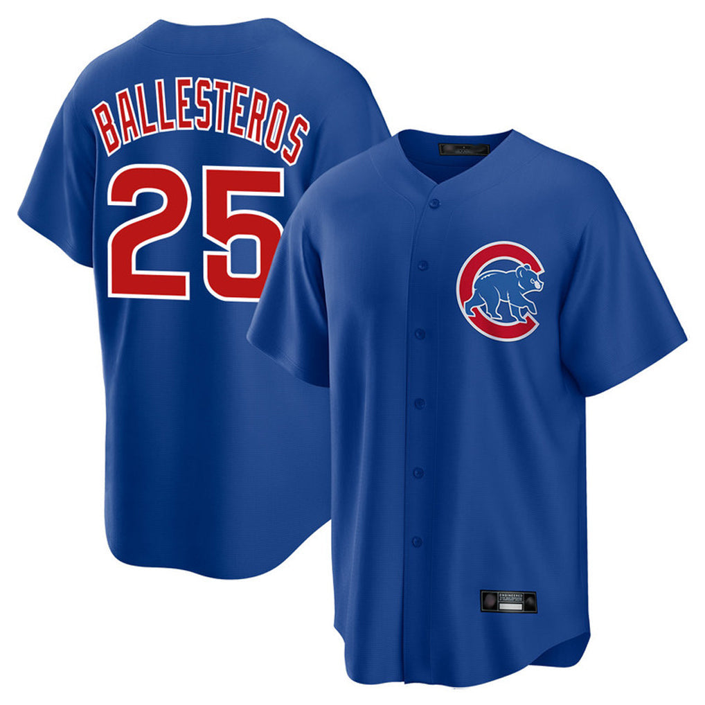 Tlead C.Cubs #25 Mois¡§|s Ballesteros Player Royal Home Game Stitched Jerseys