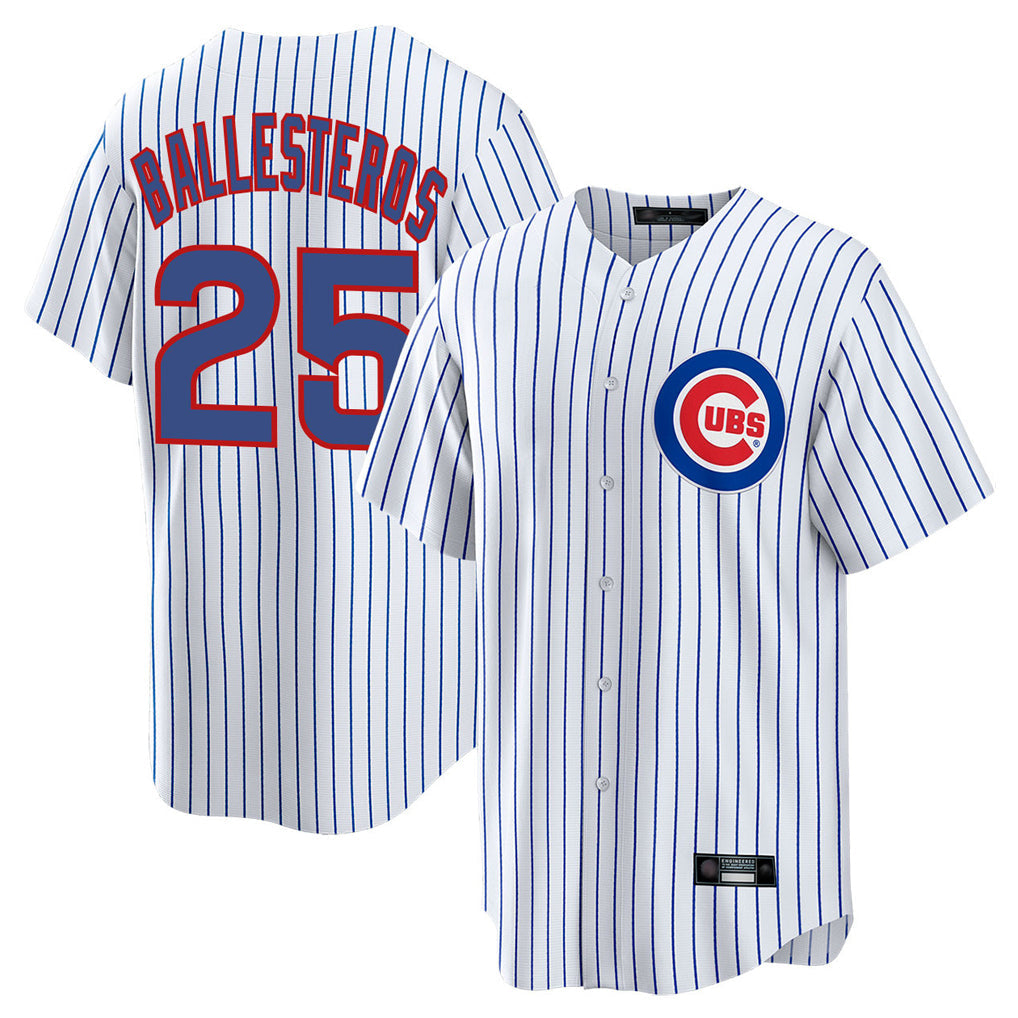 Tlead C.Cubs #25 Mois¡§|s Ballesteros Player White Game Home Stitched Jerseys