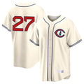 Tlead C.Cubs #27 Seiya Suzuki Player Cream Field of Dreams Home Game Stitched Jerseys