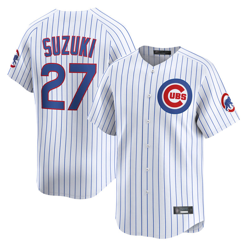 Tlead C.Cubs #27 Seiya Suzuki Player White Limited Home Game Stitched Jerseys