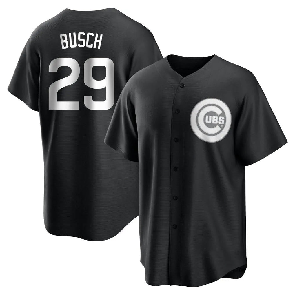 Tlead C.Cubs #29 Michael Busch Player Black Game Stitched Jerseys