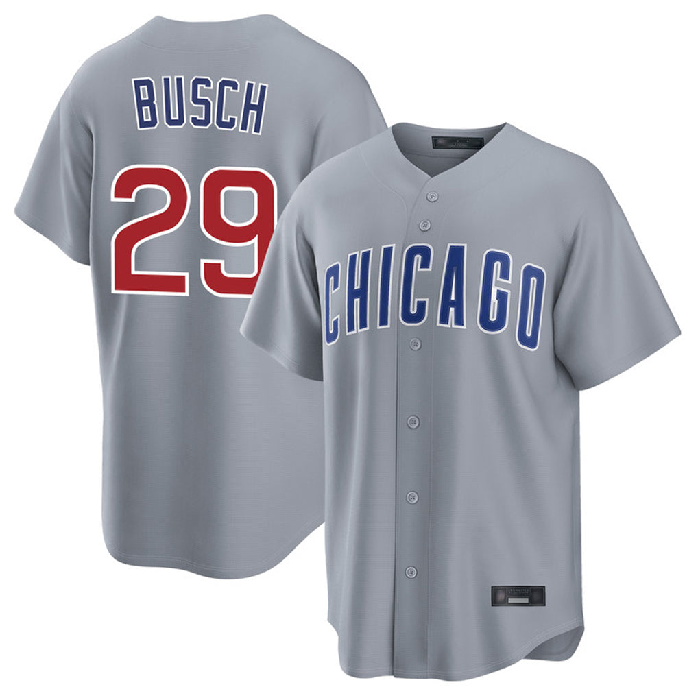 Tlead C.Cubs #29 Michael Busch Player Gray Home Game Stitched Jerseys