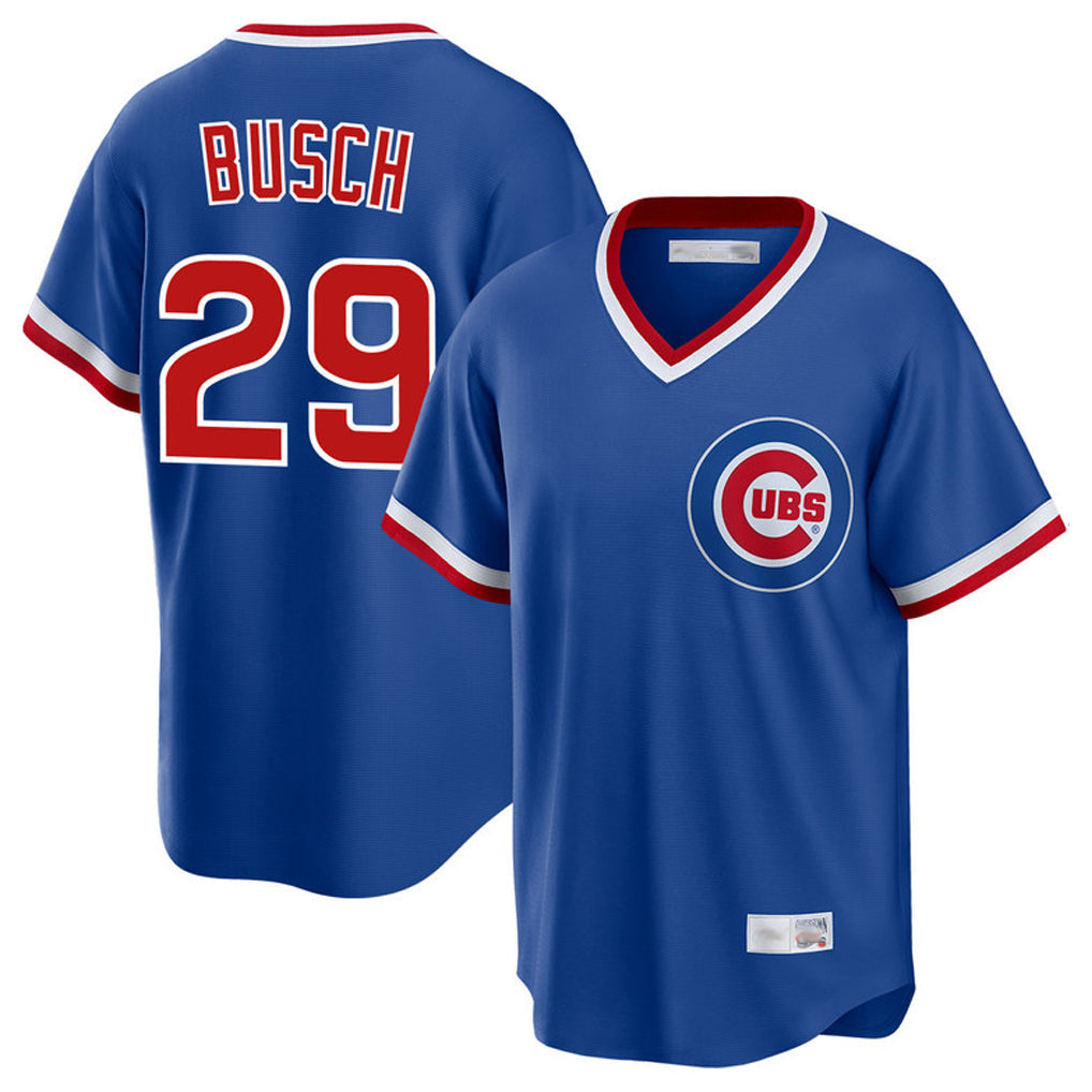 Tlead C.Cubs #29 Michael Busch Player Royal T-shirt Cooperstown Collection Limited Stitched Jerseys