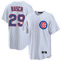Tlead C.Cubs #29 Michael Busch Player White Game Home Stitched Jerseys