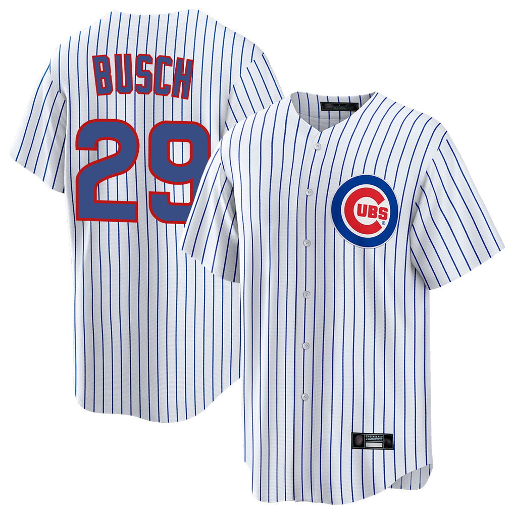 Tlead C.Cubs #29 Michael Busch Player White Game Home Stitched Jerseys