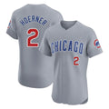 Tlead C.Cubs #2 Nico Hoerner Player Gray Road Limited Elite Home Stitched Jerseys