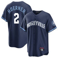 Tlead C.Cubs #2 Nico Hoerner Player Navy City Connect Home Game Stitched Jerseys