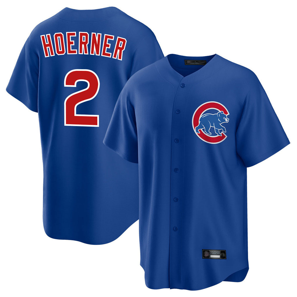 Tlead C.Cubs #2 Nico Hoerner Player Royal Home Game Stitched Jerseys