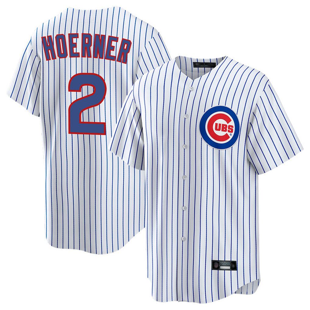 Tlead C.Cubs #2 Nico Hoerner Player White Game Home Stitched Jerseys