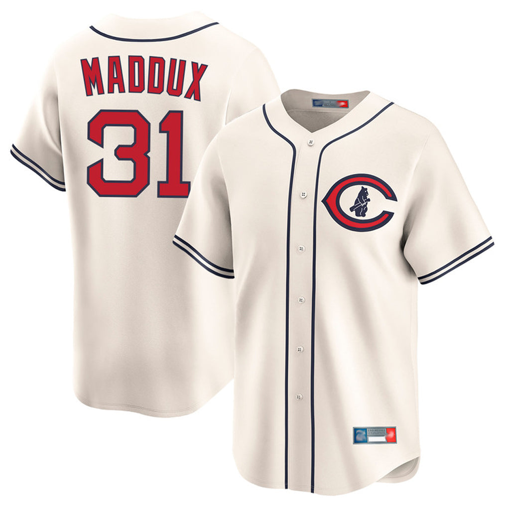 Tlead C.Cubs #31 Greg Maddux Player Cream Field of Dreams Limited Home Game Stitched Jerseys