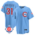 Tlead C.Cubs #31 Greg Maddux Player Light Blue 150th Anniversary Home Game Stitched Jerseys
