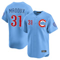 Tlead C.Cubs #31 Greg Maddux Player Light Blue Limited Home Stitched Jerseys