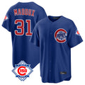 Tlead C.Cubs #31 Greg Maddux Player Royal 150th Anniversary Home Game Stitched Jerseys