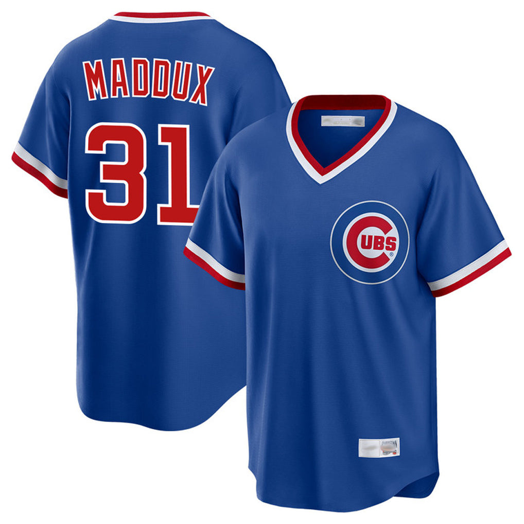 Tlead C.Cubs #31 Greg Maddux Player Royal T-shirt Cooperstown Collection Limited Stitched Jerseys