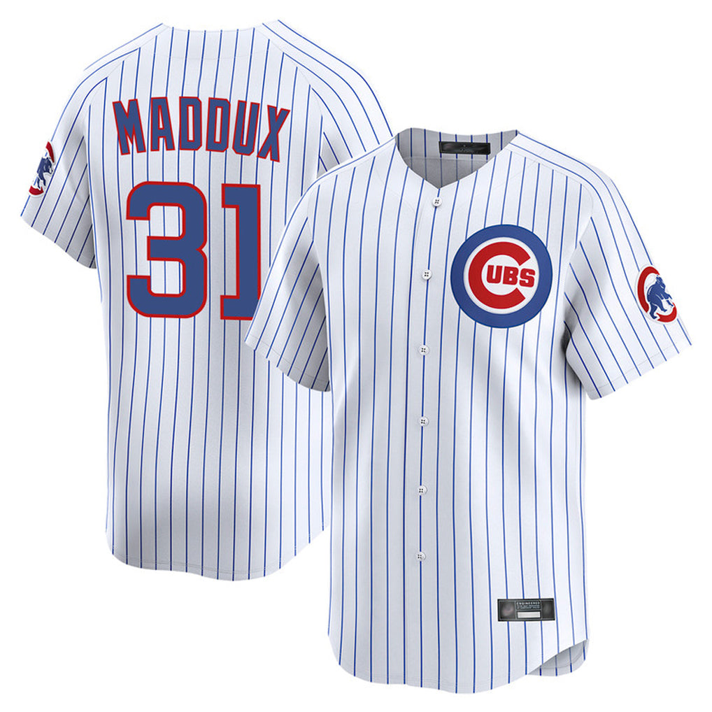 Tlead C.Cubs #31 Greg Maddux Player White Limited Home Game Stitched Jerseys