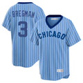 Tlead C.Cubs #3 Alex Bregman Blue T-shirt Cooperstown Collection Limited Stitched Jerseys