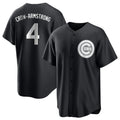 Tlead C.Cubs #4 Pete Crow-Armstrong Player Black Game Stitched Jerseys