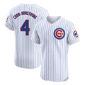 Tlead C.Cubs #4 Pete Crow-Armstrong Player White Limited Elite Home Game Stitched Jerseys