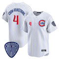 Tlead C.Cubs #4 Pete Crow-Armstrong Player White Pinstripe Vapor Premier Limited Home Stitched Jerseys
