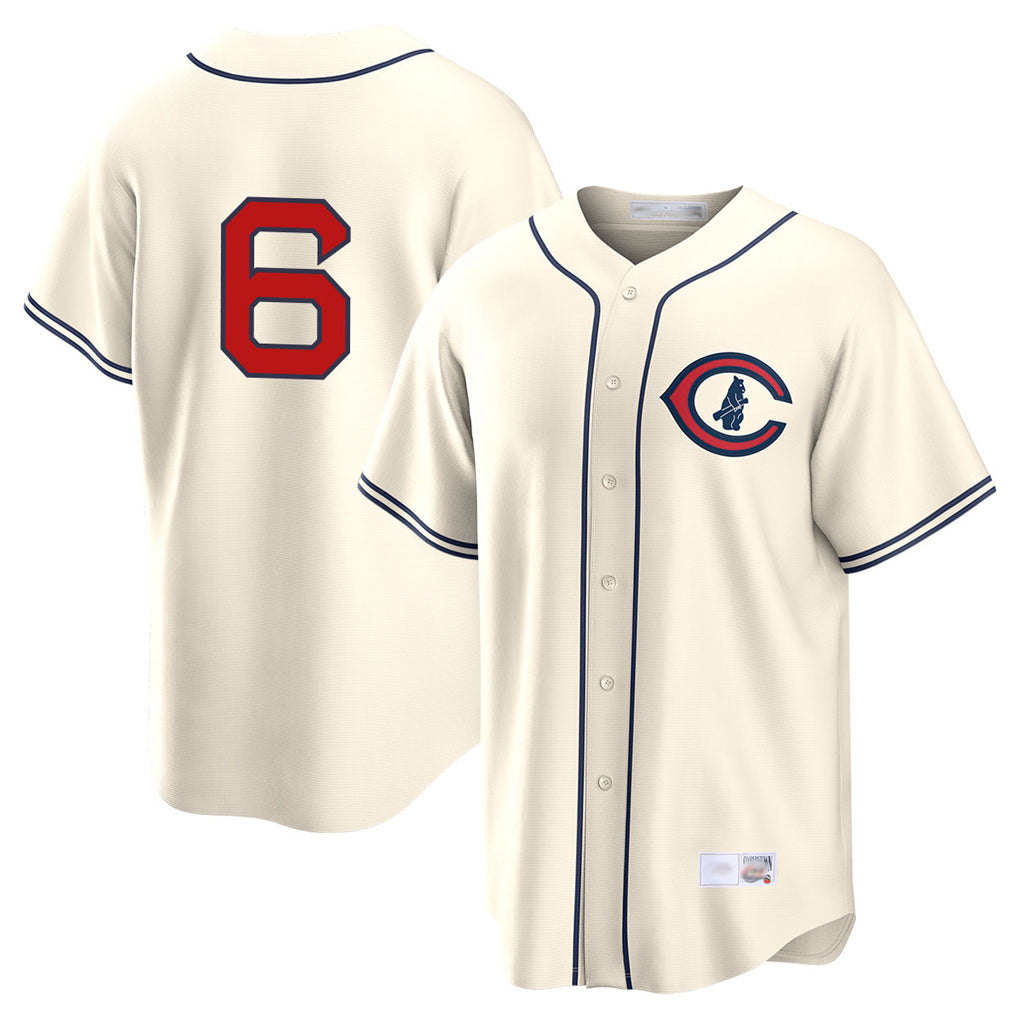 Tlead C.Cubs #6 Matt Shaw Player Cream Field of Dreams Home Game Stitched Jerseys