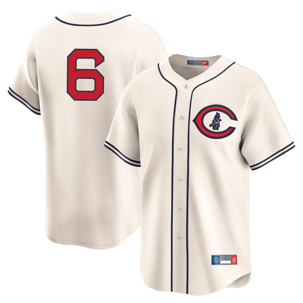 Tlead C.Cubs #6 Matt Shaw Player Cream Field of Dreams Limited Home Game Stitched Jerseys
