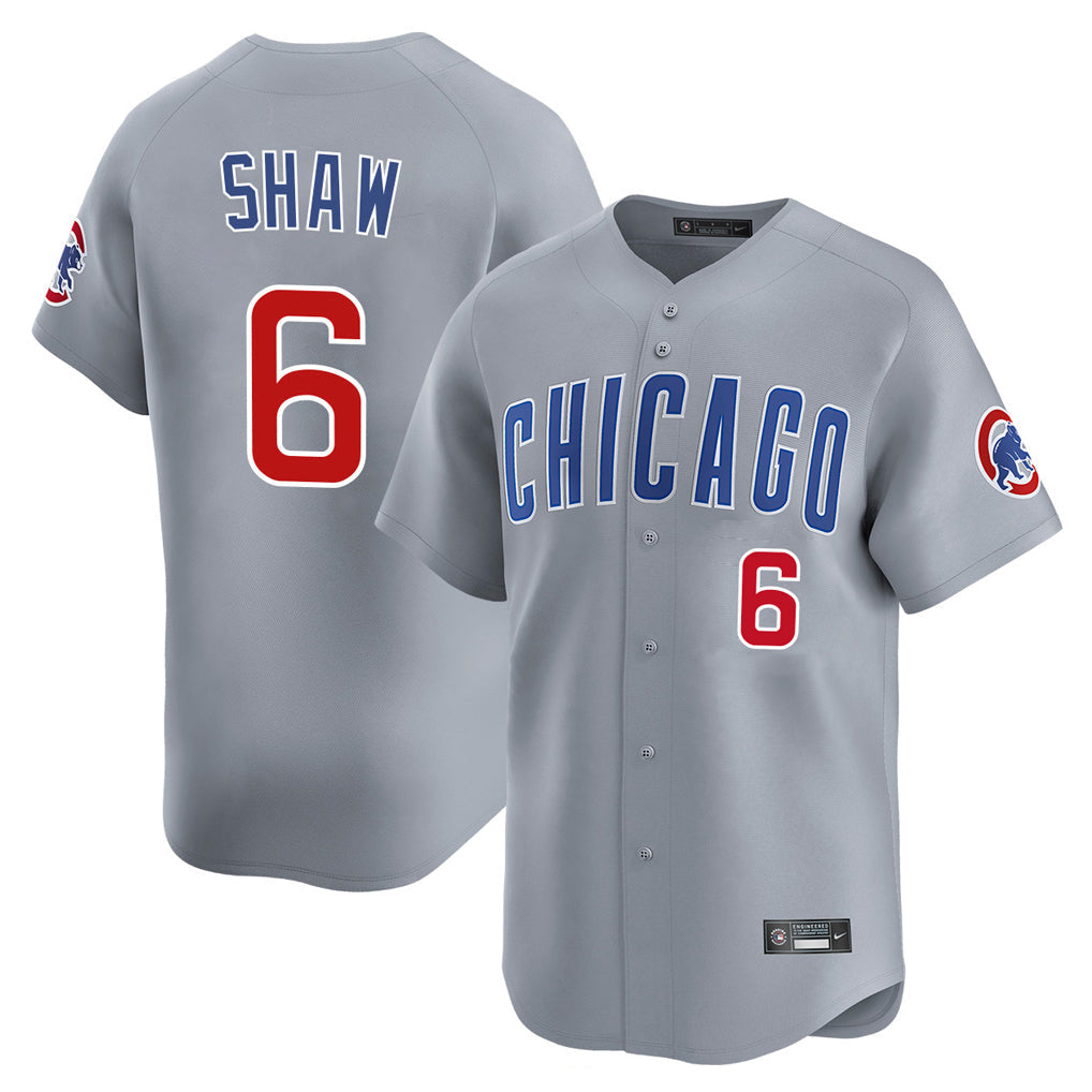 Tlead C.Cubs #6 Matt Shaw Player Gray Road Limited Home Stitched Jerseys
