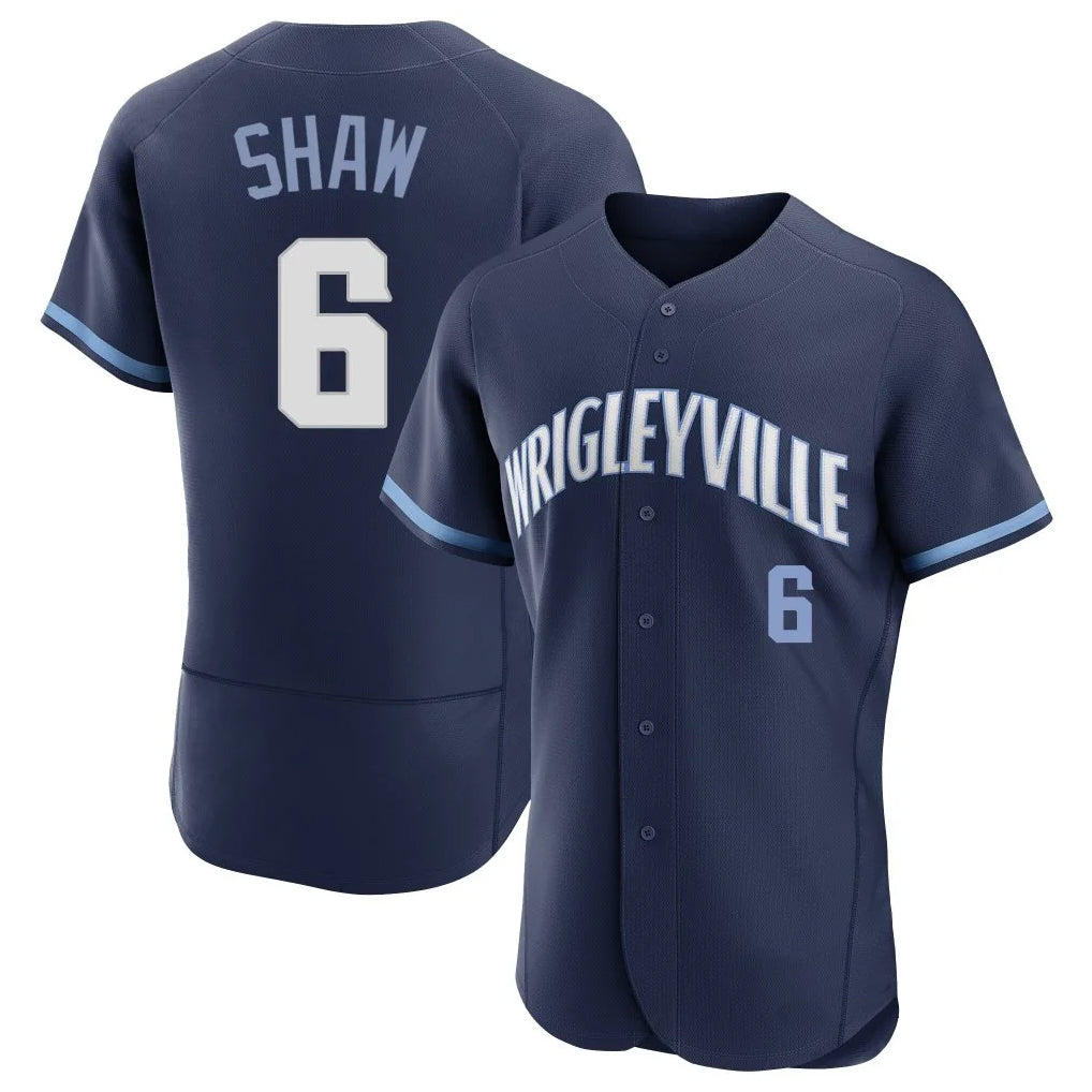 Tlead C.Cubs #6 Matt Shaw Player Navy City Connect Limited Elite Home Stitched Jerseys