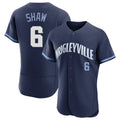 Tlead C.Cubs #6 Matt Shaw Player Navy City Connect Limited Elite Home Stitched Jerseys