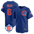 Tlead C.Cubs #6 Matt Shaw Player Royal 150th Anniversary Limited Home Stitched Jerseys