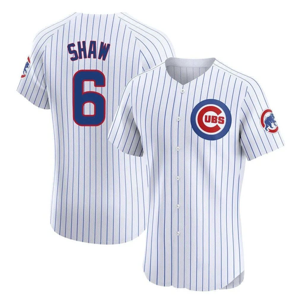 Tlead C.Cubs #6 Matt Shaw Player White Limited Elite Home Game Stitched Jerseys