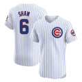 Tlead C.Cubs #6 Matt Shaw Player White Limited Elite Home Game Stitched Jerseys