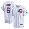 Tlead C.Cubs #6 Matt Shaw Player White Limited Home Game Stitched Jerseys